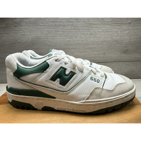 Men 8.5 New Balance 550 White/Green, BB550WT1 main image 4